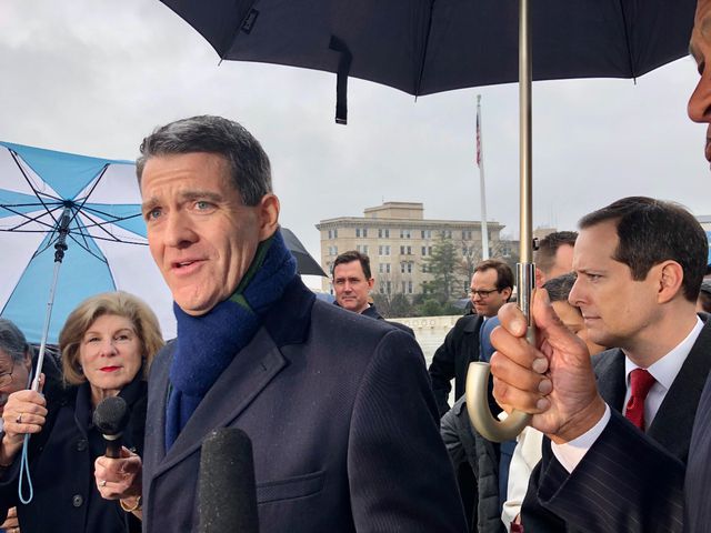 Bill Baroni outside the Supreme Court on Tuesday.